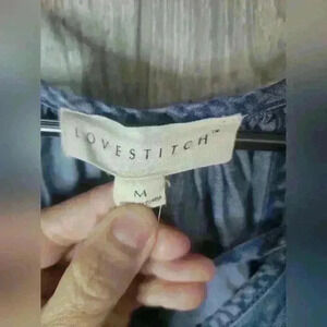 Love Stitch denims  halter top blouse. Size medium.